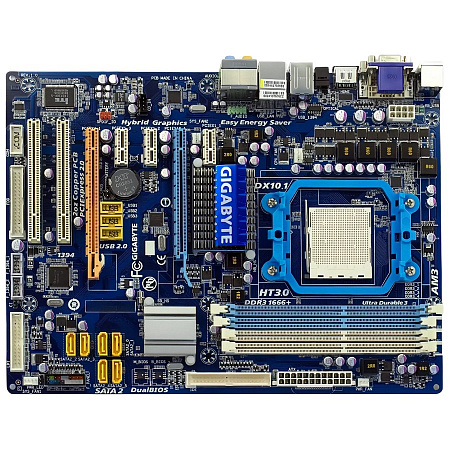 Материнская Плата Gigabyte iG41 Socket 775 (LGA775) 2DualDDRIII-1333 4SATAII PCI-E16x 2PCI-E1x PCI SVGA LAN1000 AC97-8ch mATX HT(GA-G41MT-S2P)